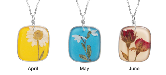 Birth Month Flower Necklaces