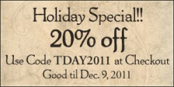 20% off holiday special