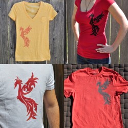 Phoenix printed shirts in the shop