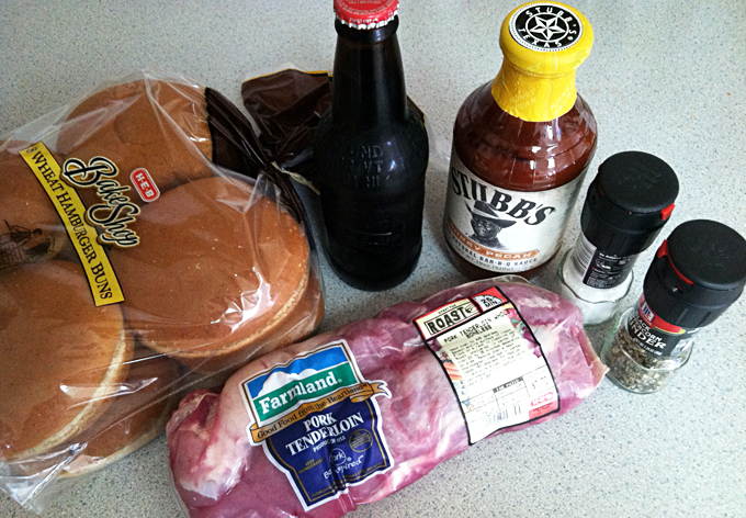 Ingredients for BBQ Pulled Pork.